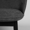 Стул обеденный LVK- Stitch comfort массив ясеня черный ткань (Superior 19)