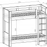 Кровать двухэтажная разборная с ламелями на деревянной основе KOD- Тандем 1