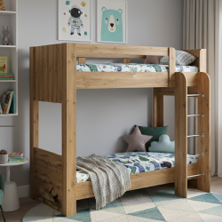 Кровать двухэтажная разборная с ламелями на деревянной основе KOD- Тандем 1