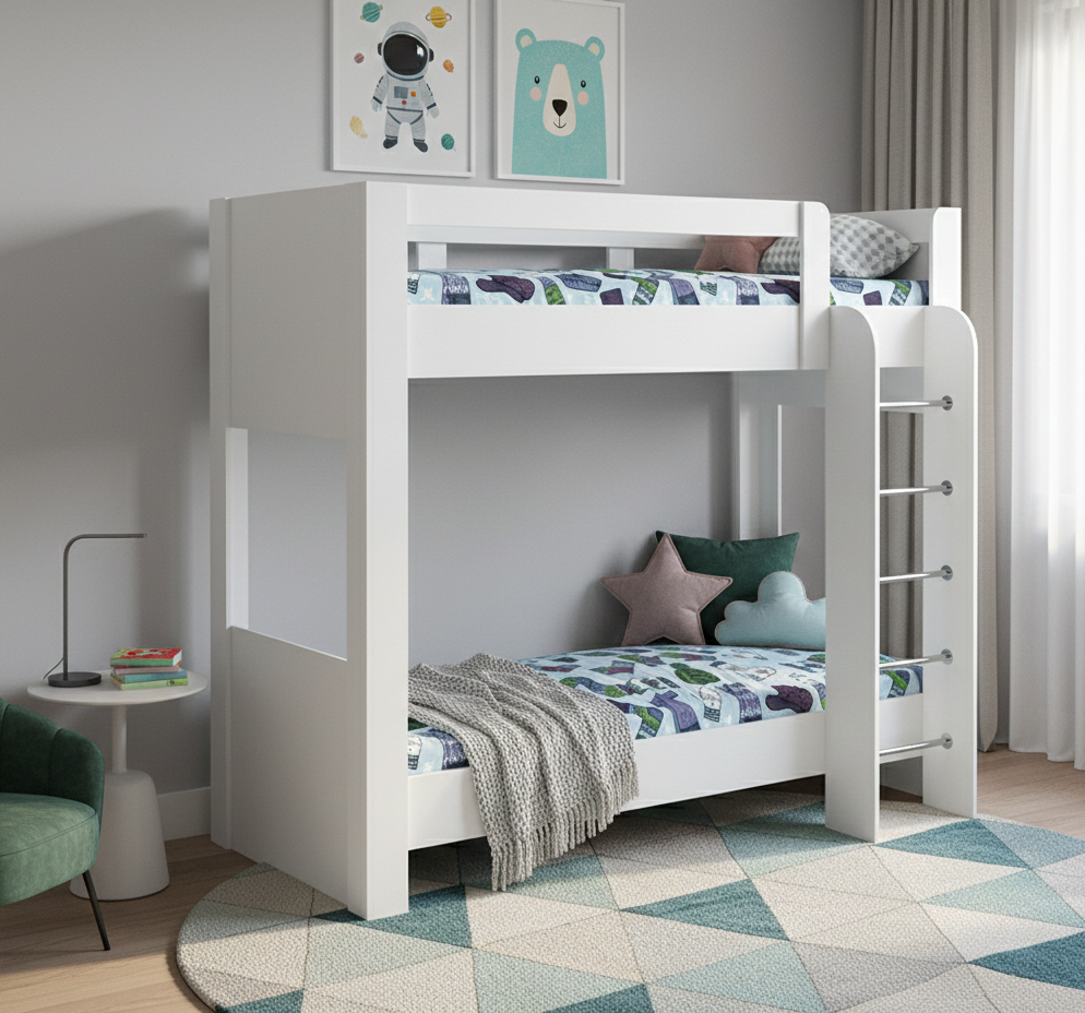 Кровать двухэтажная разборная с ламелями на деревянной основе KOD- Тандем 1