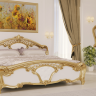 Кровать MRK- Ева Глянец белый+золото 1,6х2,0 без каркаса