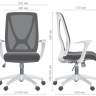 Кресло офисное AMF- Nickel White (сиденье Сидней-05/спинка Сетка SL-18 аквамарин)