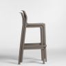 Полубарный стул из полипропилена Nardi DEI- Net Stool Mini (бирюзовый/коричневый)