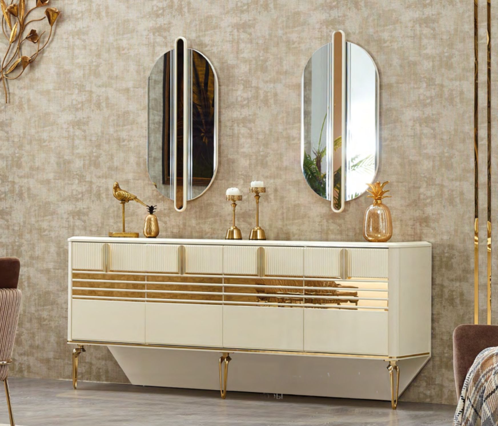 Консоль Art-Deco EXI- Берлин с 2-мя зеркалами