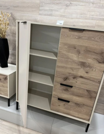 Комод высокий Perfect Home Рейв / Rave 2-дверный с 2 ​​ящиками 2D2S/104 Беж/викинг