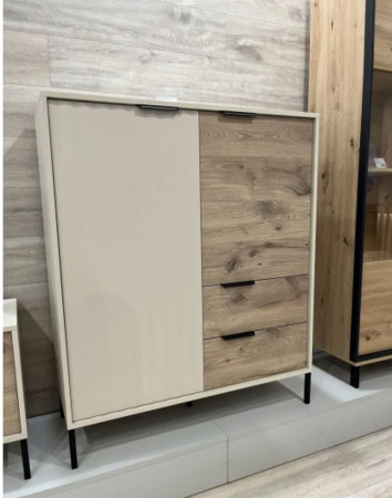 Комод высокий Perfect Home Рейв / Rave 2-дверный с 2 ​​ящиками 2D2S/104 Беж/викинг
