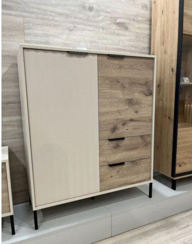 Комод высокий Perfect Home Рейв / Rave 2-дверный с 2 ​​ящиками 2D2S/104 Беж/викинг