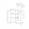 Комод высокий Perfect Home Рейв / Rave 2-дверный с 2 ​​ящиками 2D2S/104 Беж/викинг