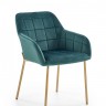 Фото №1 - Мягкое кресло для отдыха PL- HALMAR K-306 темно-зеленый