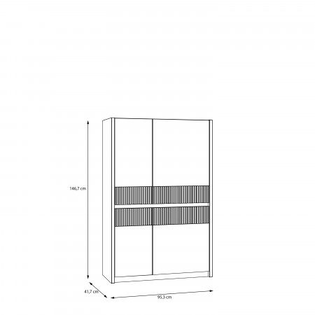 Шкаф с освещением Forte OAK SQUERE OSQK421B песочный