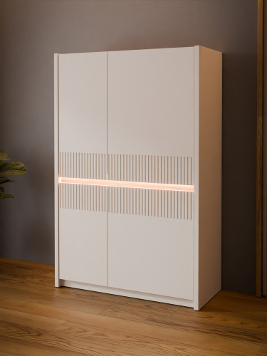 Шкаф с освещением Forte OAK SQUERE OSQK421B песочный