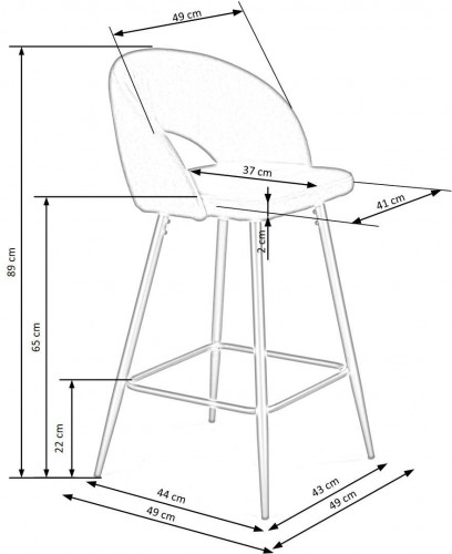 Стул барный HALMAR H-96 бежевый