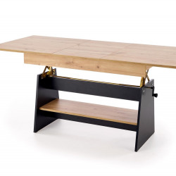 Стол трансформер раскладной HALMAR ERIKA дуб артизан/черный