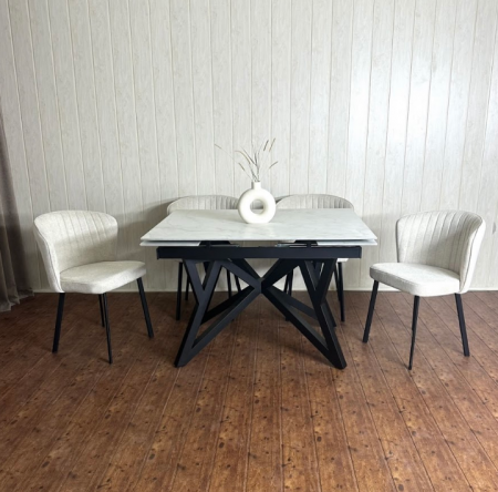 Стол керамический раскладной IMP- Redford 160+30+30