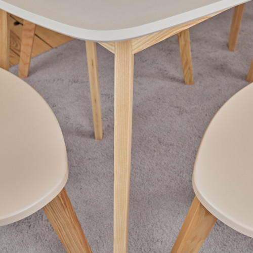 Кухонный комплект Ont- Винцензо 120 бежевый стол + 4 Стула Вито