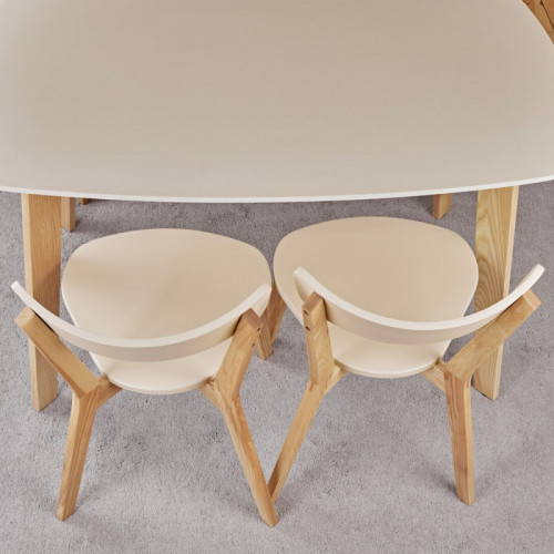 Кухонный комплект Ont- Винцензо 120 бежевый стол + 4 Стула Вито