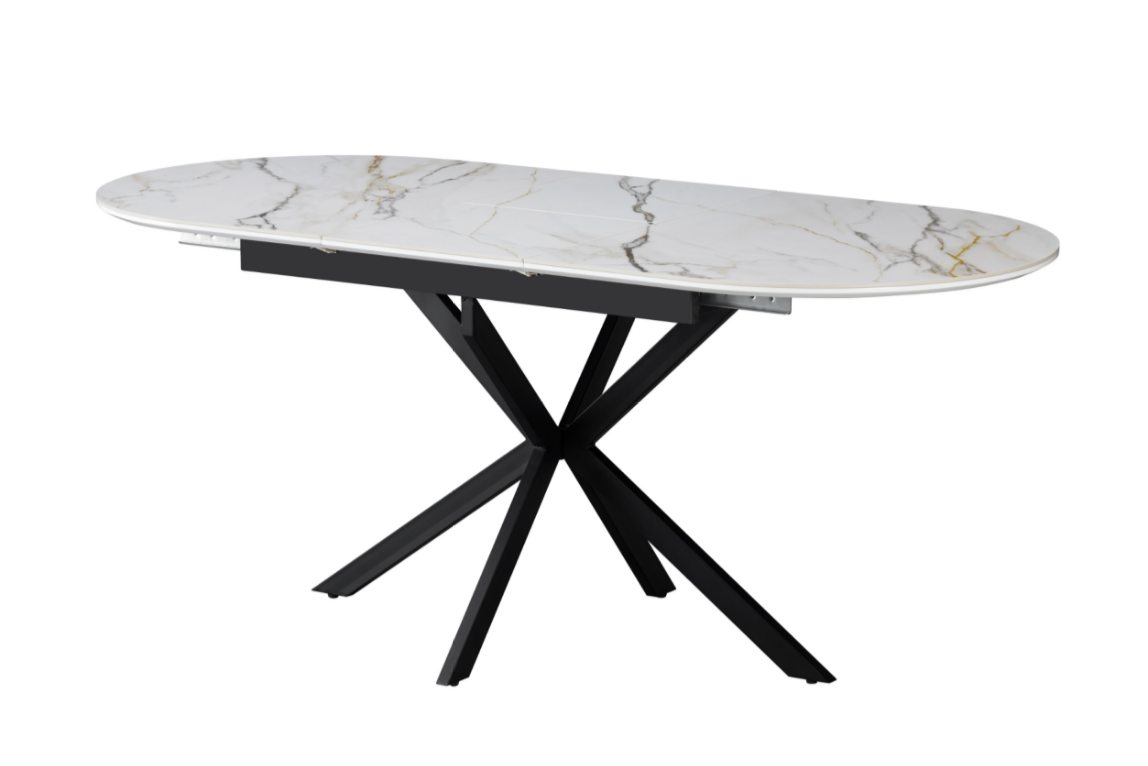 Стол обеденный модерн VTR- TML-1335  (калакатта голд + черный)    