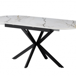 Стол обеденный модерн VTR- TML-1335  (калакатта голд + черный)    