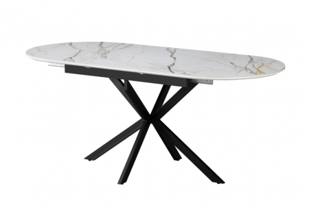 Стол обеденный модерн VTR- TML-1335  (калакатта голд + черный)    