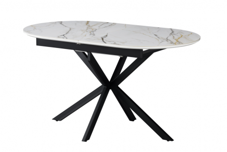 Стол обеденный модерн VTR- TML-1335  (калакатта голд + черный)    