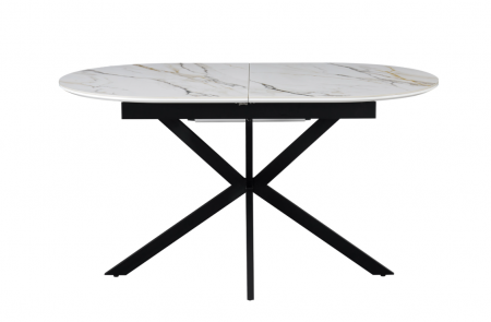 Стол обеденный модерн VTR- TML-1335  (калакатта голд + черный)    