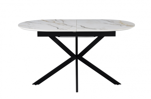 Стол обеденный модерн VTR- TML-1335  (калакатта голд + черный)    