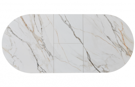 Стол обеденный модерн VTR- TML-1335  (калакатта голд + черный)    