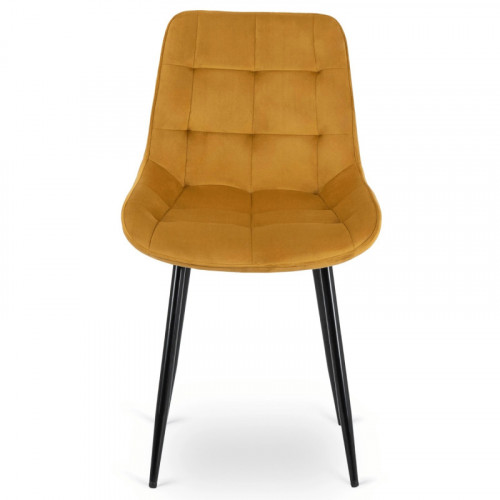 Стул обеденный MEBEL ELITE CHRIS горчичный велюр