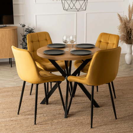 Стул обеденный MEBEL ELITE CHRIS горчичный велюр