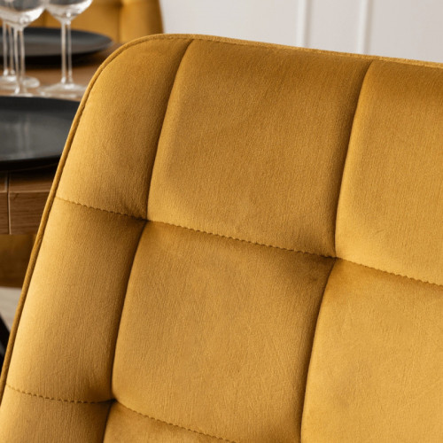 Стул обеденный MEBEL ELITE CHRIS горчичный велюр