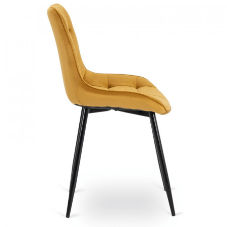 Стул обеденный MEBEL ELITE CHRIS горчичный велюр