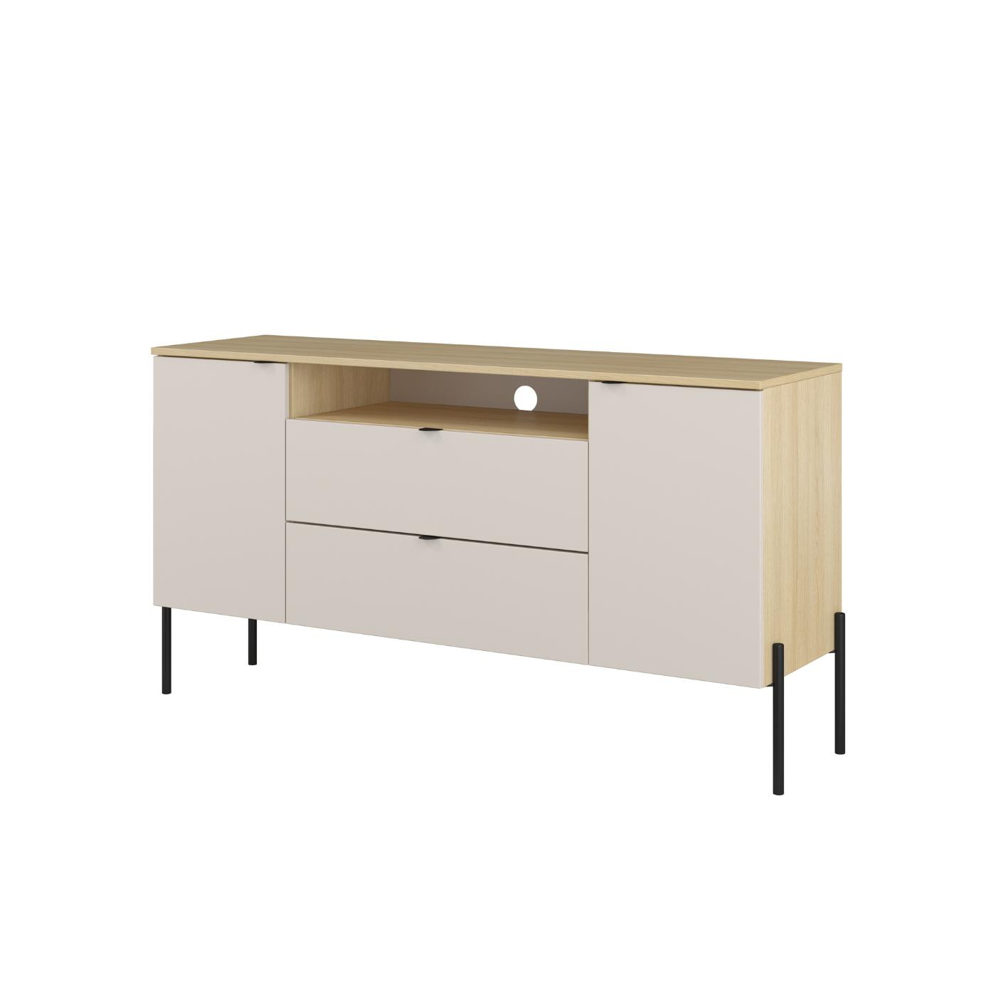 Комод на 2 двери и 2 ящика Helvetia ORE 24LKOG26 (дуб Линдберга/кашемир)