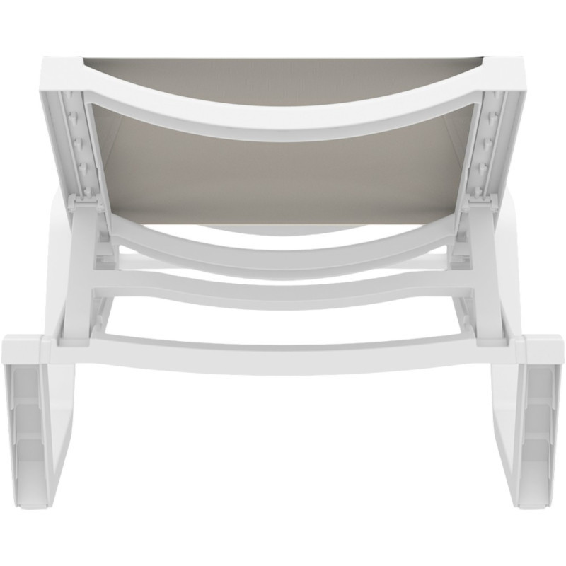 Шезлонг из полипропилена Siesta Rio (белый/бежевый)