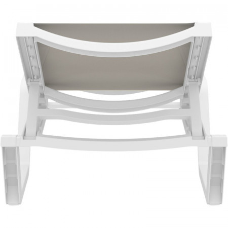 Шезлонг из полипропилена Siesta Rio (белый/бежевый)