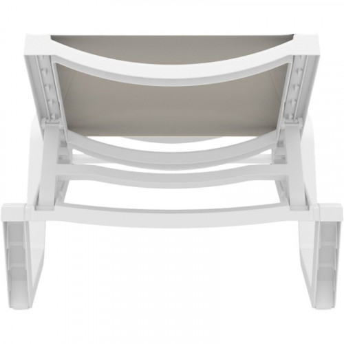 Шезлонг из полипропилена Siesta Rio (белый/бежевый)