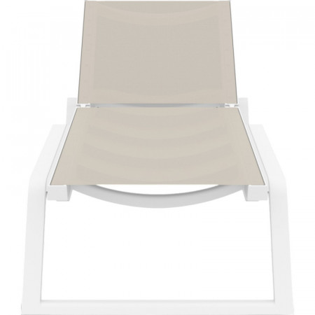 Шезлонг из полипропилена Siesta Rio (белый/бежевый)