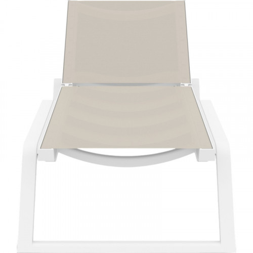 Шезлонг из полипропилена Siesta Rio (белый/бежевый)
