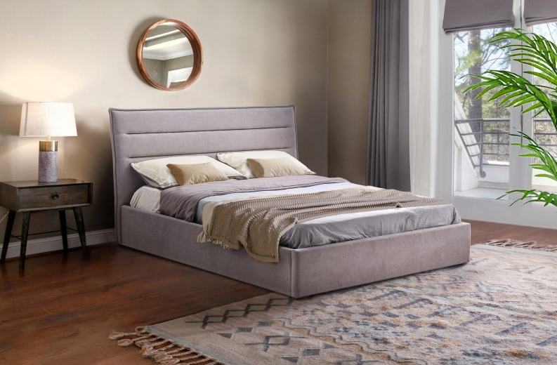 Кровать с подъемным механизмом BIO- Оливия (светло-серый) 