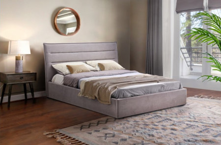 Кровать с подъемным механизмом BIO- Оливия (светло-серый) 