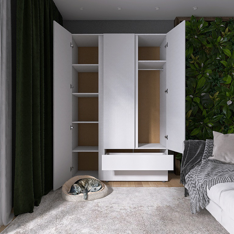 Спальня (модульная) EVR- Лайт-4 белый(нимфея альба)