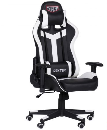 Офисный стул MFF- VR Racer Dexter Laser черный/белый