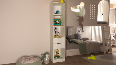 Шкаф-пенал открытый на 2 шухляды ViA- Сити С-2