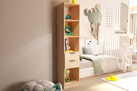 Шкаф-пенал открытый на 2 шухляды ViA- Сити С-2