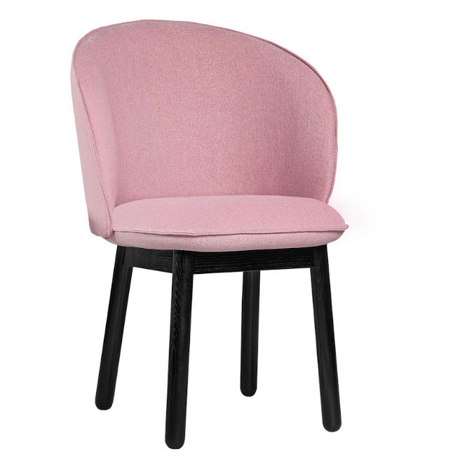 Стул обеденный LVK- Stitch comfort массив ясеня черный ткань (Spenser 22)