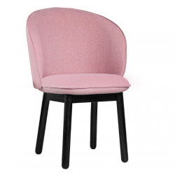 Стул обеденный LVK- Stitch comfort массив ясеня черный ткань (Spenser 22)