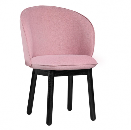 Стул обеденный LVK- Stitch comfort массив ясеня черный ткань (Spenser 22)