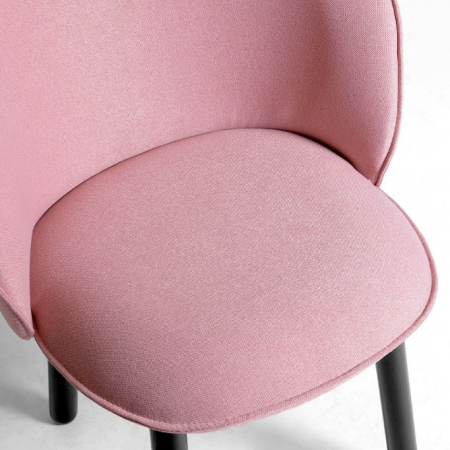 Стул обеденный LVK- Stitch comfort массив ясеня черный ткань (Spenser 22)