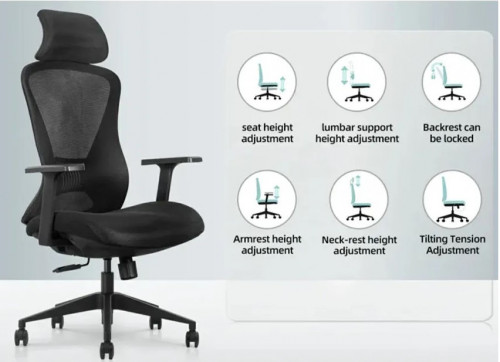 Крісло для оператора LUX- K2-GH-02 GREY ергономічне