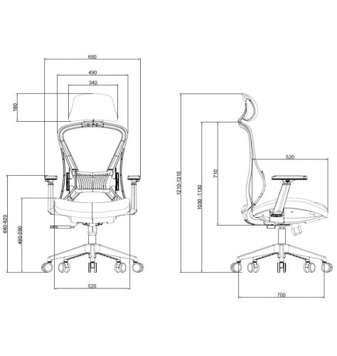 Крісло для оператора LUX- K2-GH-02 GREY ергономічне