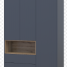 Шкаф для одежды с нишей DRS- Дейл Графит, Кашемир/ Дуб Эвок 150х52х220 (3ДСП) 